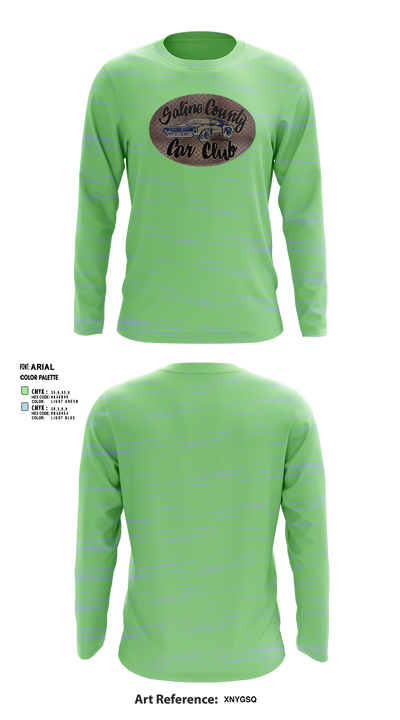Saline county Car Club 67890987 Long Sleeve Performance Shirt 1