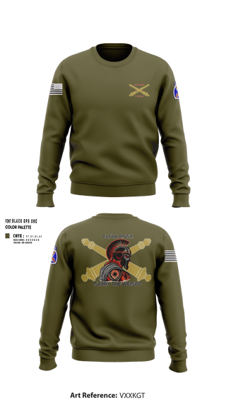 Crew Neck Sweatshirt, ALPHA ROCK, Army, Teamtime, Team time, sublimation, custom sports apparel, team uniforms, spirit wear, spiritwear, sports uniforms, custom shirts, team store, custom team store, fundraiser sports, apparel fundraiser