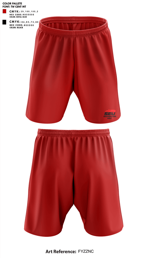 Athletic Shorts With Pockets, Southeastern University Golf, Golf, Teamtime, Team time, sublimation, custom sports apparel, team uniforms, spirit wear, spiritwear, sports uniforms, custom shirts, team store, custom team store, fundraiser sports, apparel fundraiser