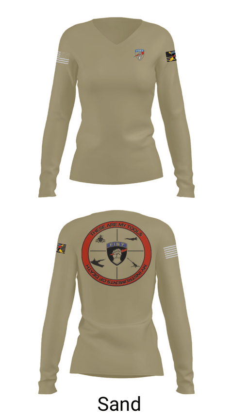 Womens Long Sleeve Vneck Shirt, FiST, Army, Teamtime, Team time, sublimation, custom sports apparel, team uniforms, spirit wear, spiritwear, sports uniforms, custom shirts, team store, custom team store, fundraiser sports, apparel fundraiser