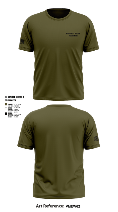 Monument Police Department 10917118 Short Sleeve Performance Shirt - 2