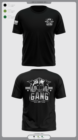 Short Sleeve Performance Shirt, Gang Unit, Police, Teamtime, Team time, sublimation, custom sports apparel, team uniforms, spirit wear, spiritwear, sports uniforms, custom shirts, team store, custom team store, fundraiser sports, apparel fundraiser