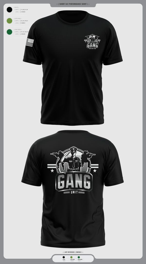 Short Sleeve Performance Shirt, Gang Unit, Police, Teamtime, Team time, sublimation, custom sports apparel, team uniforms, spirit wear, spiritwear, sports uniforms, custom shirts, team store, custom team store, fundraiser sports, apparel fundraiser