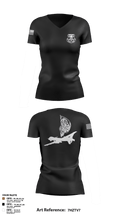12th AMU 2414414 Women's Short Sleeve V-neck Shirt - 3