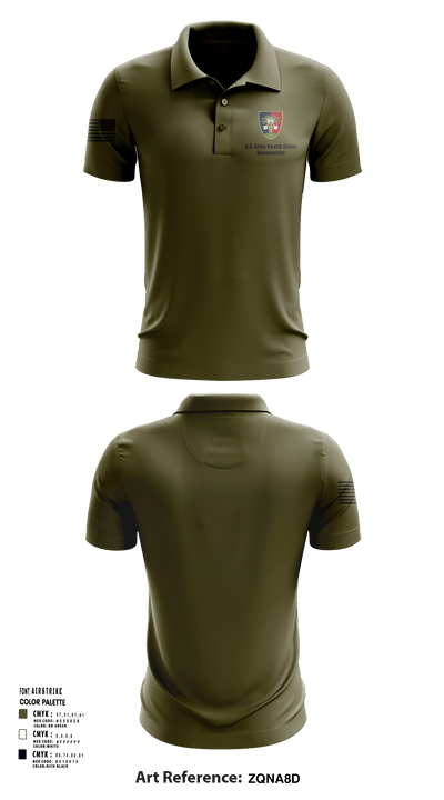 U.S. Army Health Clinic - Baumholder 42265508 Short Sleeve Performance Polo - 143