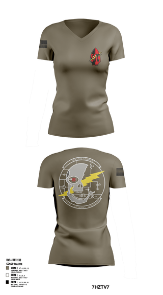 Womens Short Sleeve Vneck Shirt, 7th Communication Bn, , Teamtime, Team time, sublimation, custom sports apparel, team uniforms, spirit wear, spiritwear, sports uniforms, custom shirts, team store, custom team store, fundraiser sports, apparel fundraiser