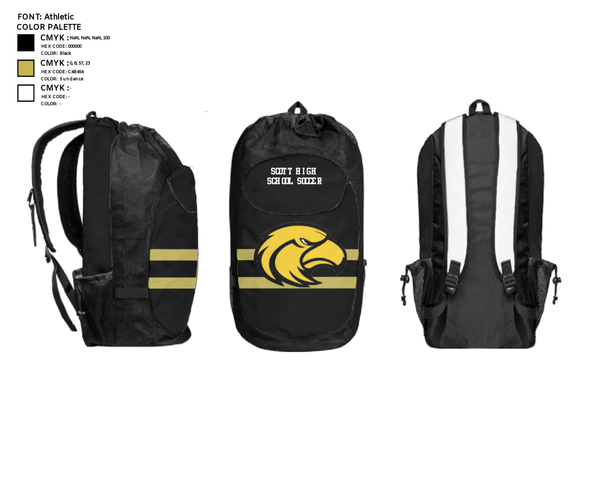 Gear Bag, Scott High School Soccer, Men's Soccer, Teamtime, Team time, sublimation, custom sports apparel, team uniforms, spirit wear, spiritwear, sports uniforms, custom shirts, team store, custom team store, fundraiser sports, apparel fundraiser