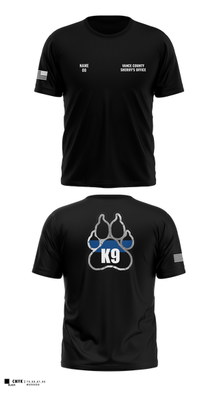 Old School Cotton Feel Shirt, Vance County Sheriff's Office  K9 Unit, Police, Teamtime, Team time, sublimation, custom sports apparel, team uniforms, spirit wear, spiritwear, sports uniforms, custom shirts, team store, custom team store, fundraiser sports, apparel fundraiser