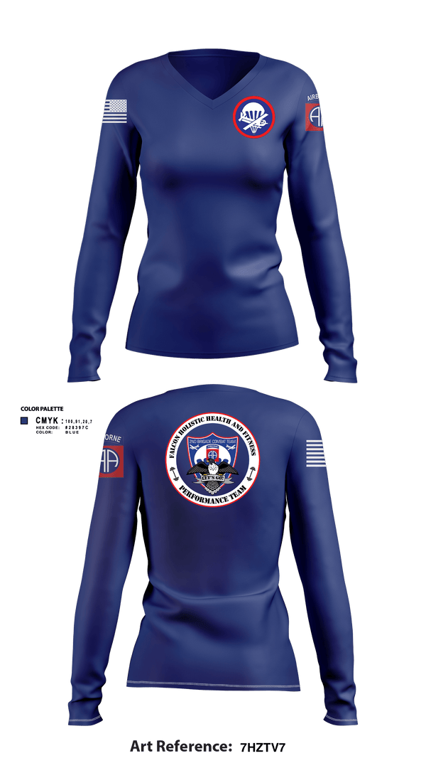 Womens Long Sleeve Vneck Shirt, 2BCT H2F, Army, Teamtime, Team time, sublimation, custom sports apparel, team uniforms, spirit wear, spiritwear, sports uniforms, custom shirts, team store, custom team store, fundraiser sports, apparel fundraiser