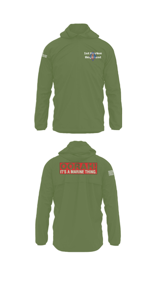 Windbreaker, 1st Marine Regiment, Marines, Teamtime, Team time, sublimation, custom sports apparel, team uniforms, spirit wear, spiritwear, sports uniforms, custom shirts, team store, custom team store, fundraiser sports, apparel fundraiser