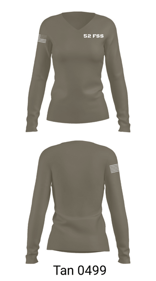 Womens Long Sleeve Vneck Shirt, 52 FSS, Air Force, Teamtime, Team time, sublimation, custom sports apparel, team uniforms, spirit wear, spiritwear, sports uniforms, custom shirts, team store, custom team store, fundraiser sports, apparel fundraiser
