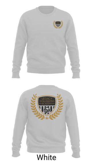 Crew Neck Sweatshirt, Legacy Goalkeeping Acadmey, Men's Soccer, Teamtime, Team time, sublimation, custom sports apparel, team uniforms, spirit wear, spiritwear, sports uniforms, custom shirts, team store, custom team store, fundraiser sports, apparel fundraiser