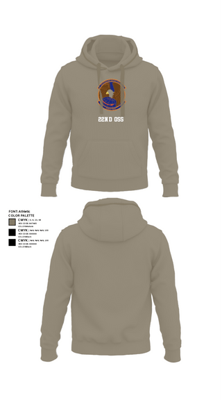 Hoodie, 22nd OSS, Air Force, Teamtime, Team time, sublimation, custom sports apparel, team uniforms, spirit wear, spiritwear, sports uniforms, custom shirts, team store, custom team store, fundraiser sports, apparel fundraiser