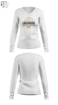 Lakewood High School Bsketball 90891143 Women's Long Sleeve V-neck Shirt - 4