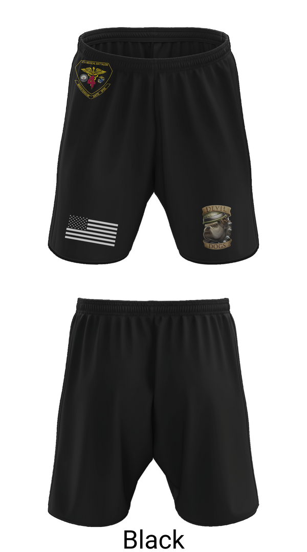Athletic Shorts With Pockets, 4th Med Battalion, Marines, Teamtime, Team time, sublimation, custom sports apparel, team uniforms, spirit wear, spiritwear, sports uniforms, custom shirts, team store, custom team store, fundraiser sports, apparel fundraiser