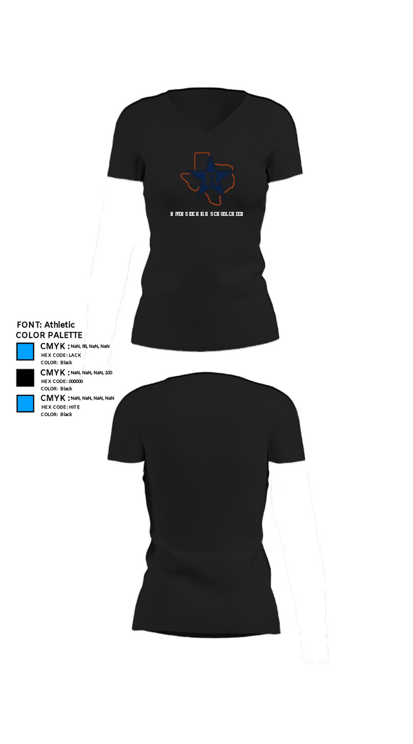 Womens Short Sleeve Vneck Shirt, Riverside High School Cheer, Cheer, Teamtime, Team time, sublimation, custom sports apparel, team uniforms, spirit wear, spiritwear, sports uniforms, custom shirts, team store, custom team store, fundraiser sports, apparel fundraiser