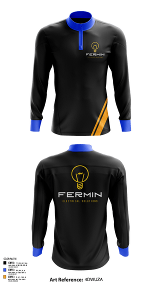 Quarter Zip Jacket, Fermin Electrical Solutions, , Teamtime, Team time, sublimation, custom sports apparel, team uniforms, spirit wear, spiritwear, sports uniforms, custom shirts, team store, custom team store, fundraiser sports, apparel fundraiser