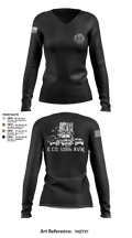 B Co. 1-126AVN 81837658 Women's Long Sleeve V-neck Shirt - 104