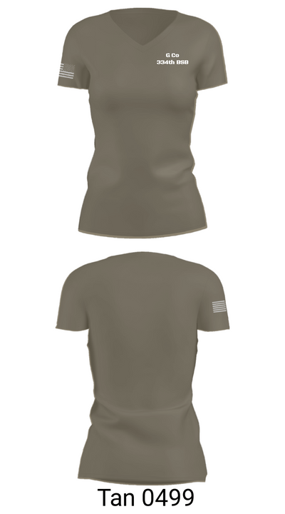 G Co 334th BSB 87958583 Women's Short Sleeve V-neck Shirt - 65
