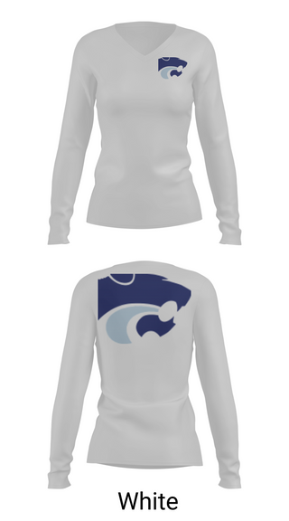 Womens Long Sleeve Vneck Shirt, DEPEW WILDCATS, Bowling, Teamtime, Team time, sublimation, custom sports apparel, team uniforms, spirit wear, spiritwear, sports uniforms, custom shirts, team store, custom team store, fundraiser sports, apparel fundraiser
