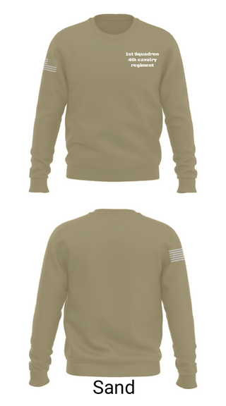 Crew Neck Sweatshirt, 1st Squadron 4th cavalry regiment, Army, Teamtime, Team time, sublimation, custom sports apparel, team uniforms, spirit wear, spiritwear, sports uniforms, custom shirts, team store, custom team store, fundraiser sports, apparel fundraiser