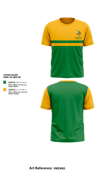 Oxford Hills Comprehensive High School Basketball 93923098 Short Sleeve Performance Shirt - 1