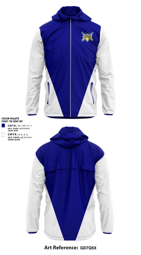 Windbreaker, Culpeper Little League, Baseball, Teamtime, Team time, sublimation, custom sports apparel, team uniforms, spirit wear, spiritwear, sports uniforms, custom shirts, team store, custom team store, fundraiser sports, apparel fundraiser
