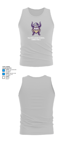 Tank Top, Valencia High School Basketball, Men's Basketball, Teamtime, Team time, sublimation, custom sports apparel, team uniforms, spirit wear, spiritwear, sports uniforms, custom shirts, team store, custom team store, fundraiser sports, apparel fundraiser