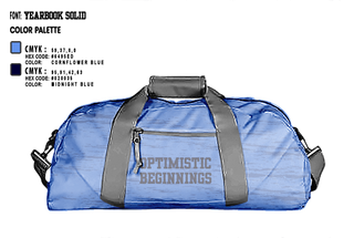 Duffle Bag, Optimistic beginnings, , Teamtime, Team time, sublimation, custom sports apparel, team uniforms, spirit wear, spiritwear, sports uniforms, custom shirts, team store, custom team store, fundraiser sports, apparel fundraiser