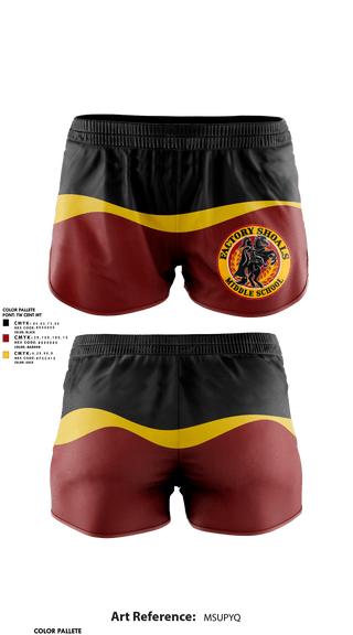 Womens Shorts, Factory Shoals Knights, Track & Field, Teamtime, Team time, sublimation, custom sports apparel, team uniforms, spirit wear, spiritwear, sports uniforms, custom shirts, team store, custom team store, fundraiser sports, apparel fundraiser