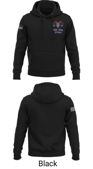Hoodie, West Valley JR Rams, Football, Teamtime, Team time, sublimation, custom sports apparel, team uniforms, spirit wear, spiritwear, sports uniforms, custom shirts, team store, custom team store, fundraiser sports, apparel fundraiser