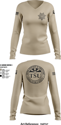 TSU 97360574 Women's Long Sleeve V-neck Shirt - 6