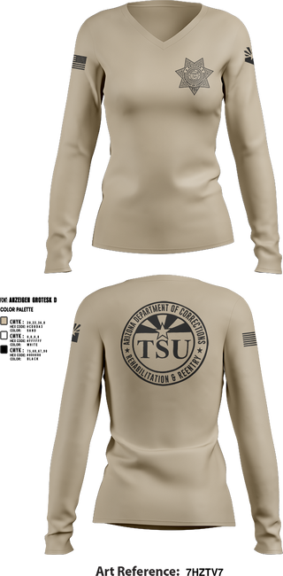 Womens Long Sleeve Vneck Shirt, TSU, Police, Teamtime, Team time, sublimation, custom sports apparel, team uniforms, spirit wear, spiritwear, sports uniforms, custom shirts, team store, custom team store, fundraiser sports, apparel fundraiser