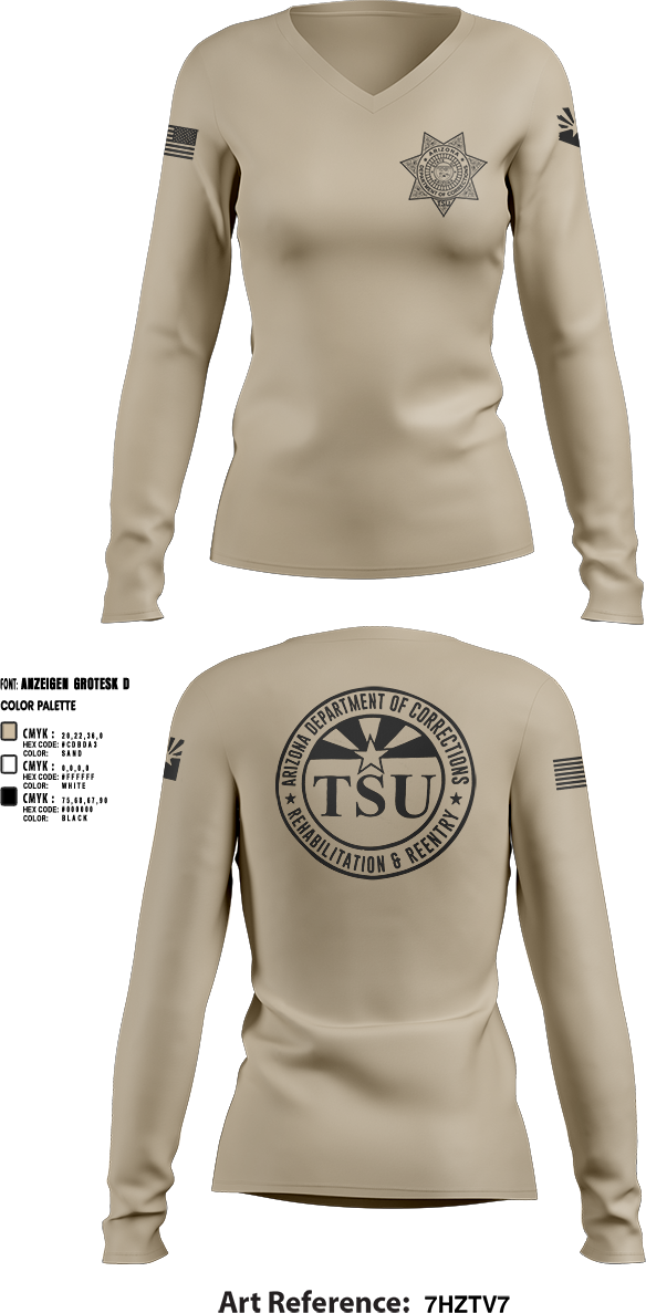 Womens Long Sleeve Vneck Shirt, TSU, Police, Teamtime, Team time, sublimation, custom sports apparel, team uniforms, spirit wear, spiritwear, sports uniforms, custom shirts, team store, custom team store, fundraiser sports, apparel fundraiser