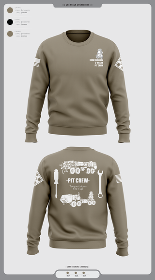 Crew Neck Sweatshirt, Mx Plt E. Co 2-4 GSAB, Army, Teamtime, Team time, sublimation, custom sports apparel, team uniforms, spirit wear, spiritwear, sports uniforms, custom shirts, team store, custom team store, fundraiser sports, apparel fundraiser