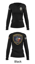 Crowley Police Department 8097883 Women's Long Sleeve V-neck Shirt - 35