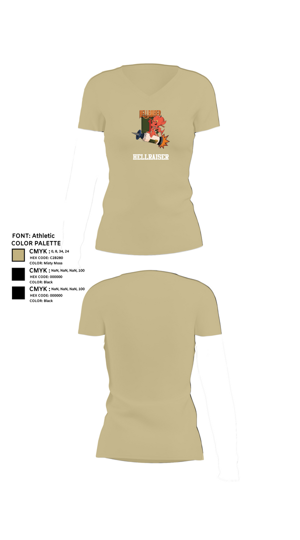 Womens Short Sleeve Vneck Shirt, Hellraiser, , Teamtime, Team time, sublimation, custom sports apparel, team uniforms, spirit wear, spiritwear, sports uniforms, custom shirts, team store, custom team store, fundraiser sports, apparel fundraiser