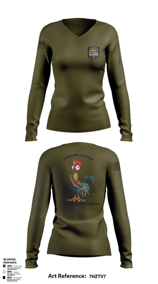 Womens Long Sleeve Vneck Shirt, , Army, Teamtime, Team time, sublimation, custom sports apparel, team uniforms, spirit wear, spiritwear, sports uniforms, custom shirts, team store, custom team store, fundraiser sports, apparel fundraiser