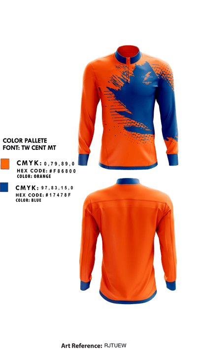 Central Middle School Golf 89815012 Quarter Zip Jacket - 1