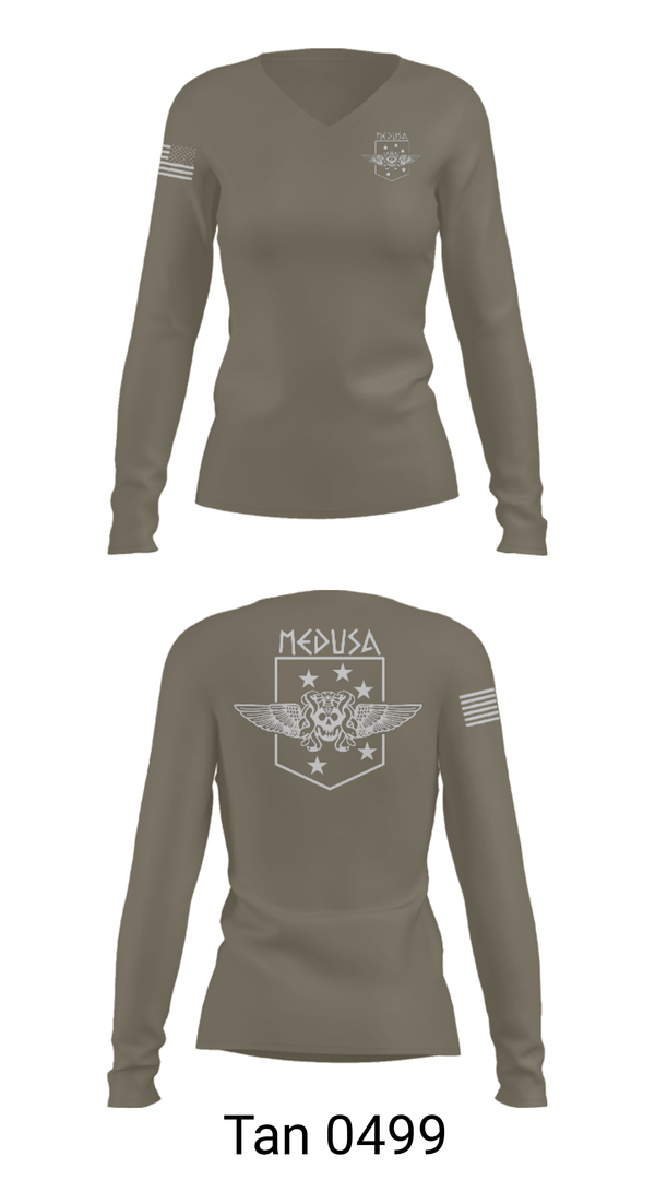 Women's Long Sleeve Vneck Shirt, 2D Marine Raider Battalion, Marines, Teamtime, Team time, sublimation, custom sports apparel, team uniforms, spirit wear, spiritwear, sports uniforms, custom shirts, team store, custom team store, fundraiser sports, apparel fundraiser
