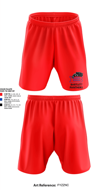 Bartlett Panthers 38040083 Athletic Shorts With Pockets - 1