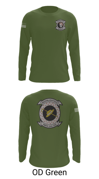 Long Sleeve Performance Shirt, VMFA-332 The Moonlighters, Marines, Teamtime, Team time, sublimation, custom sports apparel, team uniforms, spirit wear, spiritwear, sports uniforms, custom shirts, team store, custom team store, fundraiser sports, apparel fundraiser
