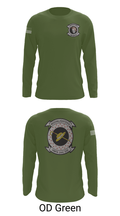 VMFA-332 The Moonlighters 29098342 Long Sleeve Performance Shirt 46