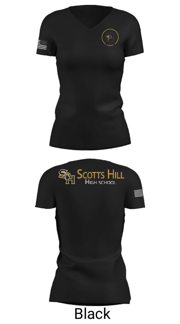 Womens Short Sleeve Vneck Shirt, Scotts Hill High School Band, Spirit Store, Teamtime, Team time, sublimation, custom sports apparel, team uniforms, spirit wear, spiritwear, sports uniforms, custom shirts, team store, custom team store, fundraiser sports, apparel fundraiser