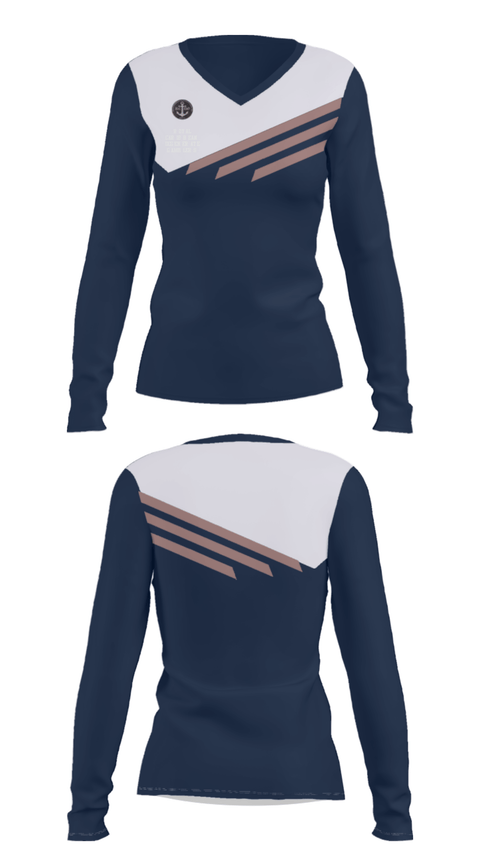 Women's Long Sleeve Vneck Shirt, Royal Caribbean degenerate gamblers, E-Sports, Teamtime, Team time, sublimation, custom sports apparel, team uniforms, spirit wear, spiritwear, sports uniforms, custom shirts, team store, custom team store, fundraiser sports, apparel fundraiser