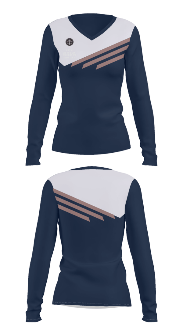 Women's Long Sleeve Vneck Shirt, Royal Caribbean degenerate gamblers, E-Sports, Teamtime, Team time, sublimation, custom sports apparel, team uniforms, spirit wear, spiritwear, sports uniforms, custom shirts, team store, custom team store, fundraiser sports, apparel fundraiser