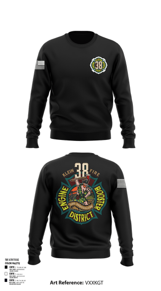 Crew Neck Sweatshirt, Klein Fire 38, Fire Department, Teamtime, Team time, sublimation, custom sports apparel, team uniforms, spirit wear, spiritwear, sports uniforms, custom shirts, team store, custom team store, fundraiser sports, apparel fundraiser