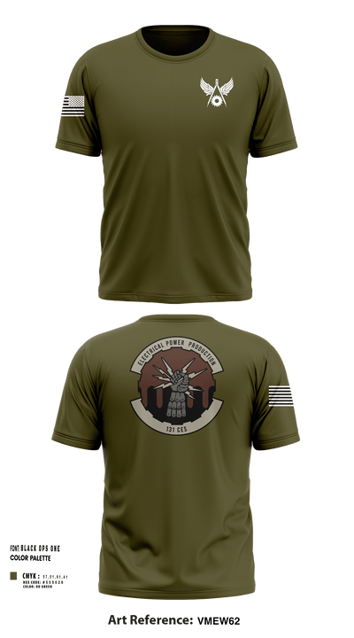 131st CES 9925282 Short Sleeve Performance Shirt - 6