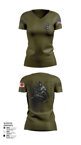 Women's Short Sleeve Vneck Shirt, USANEC- Camp Zama, 78th Signal Battalion, Army, Teamtime, Team time, sublimation, custom sports apparel, team uniforms, spirit wear, spiritwear, sports uniforms, custom shirts, team store, custom team store, fundraiser sports, apparel fundraiser