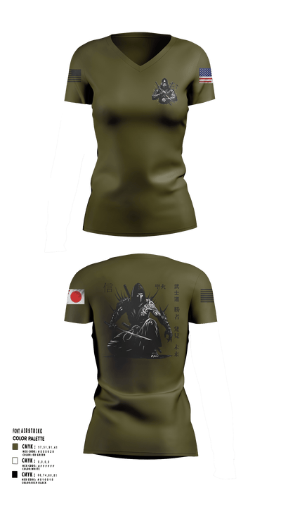 USANEC- Camp Zama, 78th Signal Battalion 94772078 Women's Short Sleeve V-neck Shirt - 140